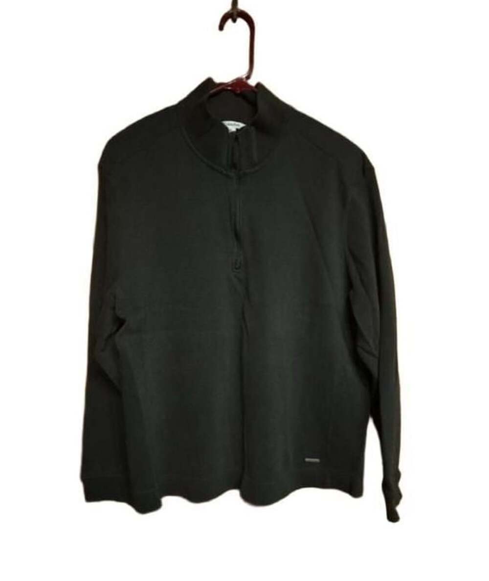 Calvin Klein 1/4 Zip Pullover Sweatshirt Size XL Dark Gray Mock Neck